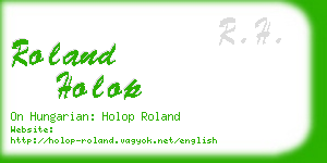 roland holop business card